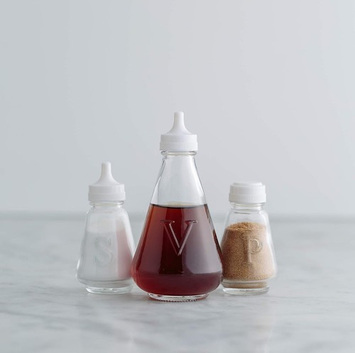 Glass salt pepper vinegar - glass,