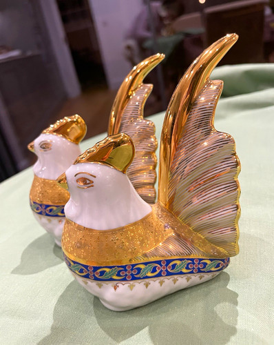 Ceramic bird salt pepper - ceramic,