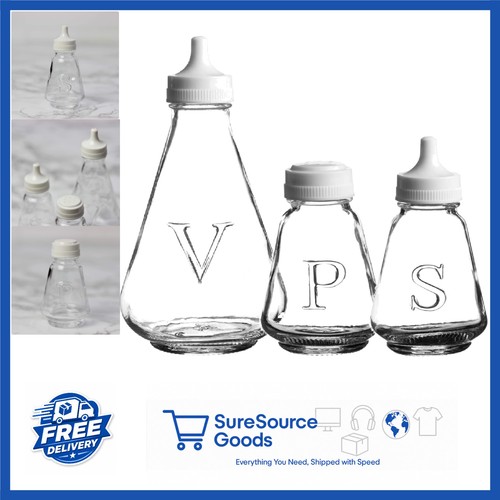 Salt pepper vinegar set glass - pepper,