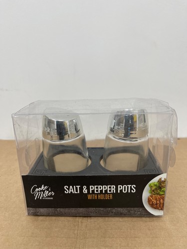 Glass salt pepper shaker - salt, &