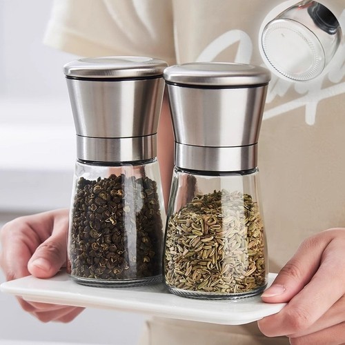 Salt pepper grinder set - salt,