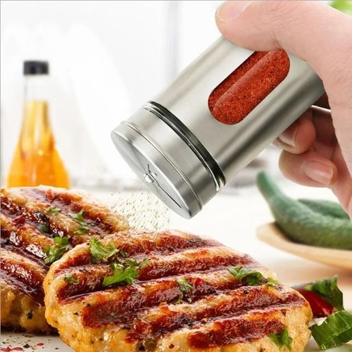 Stainless steel spice shaker - steel,