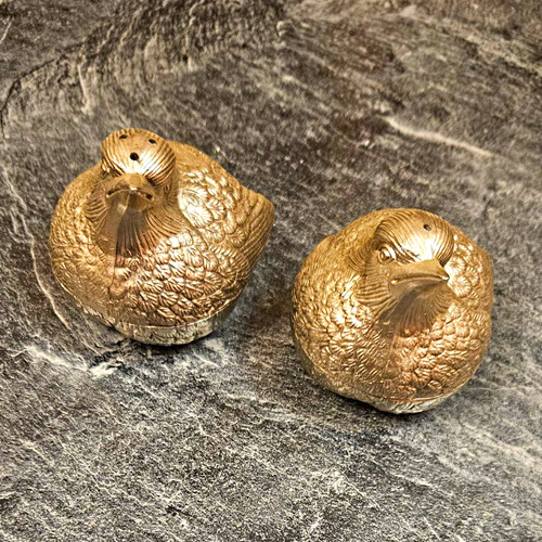 Metal bird salt pepper - metal,