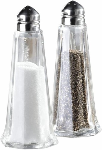 2pc glass salt pepper - salt,