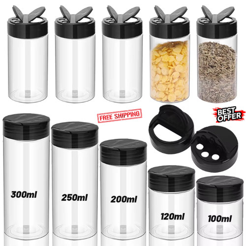 1pcs clear spice jars salt - 5/1pcs,
