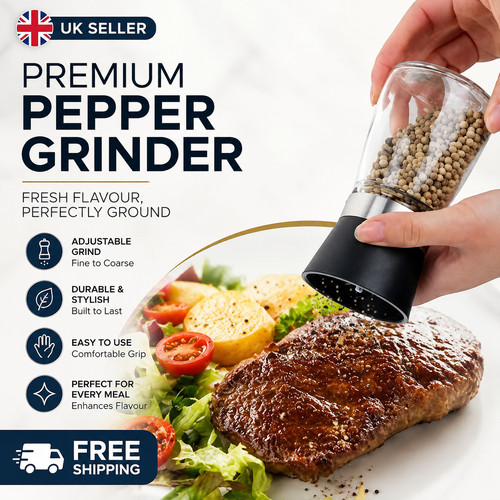 Salt and pepper grinder - and,