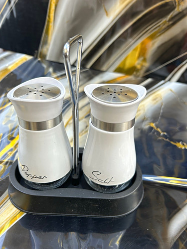 Modern salt pepper shakers - salt, &