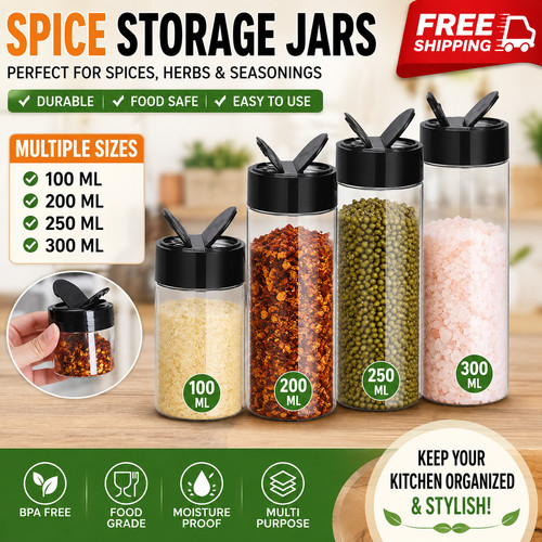 1pcs clear spice - jars, salt