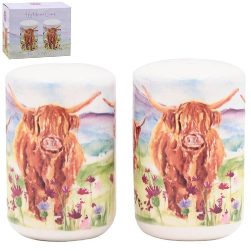 Highland cow salt and pepper - highland,